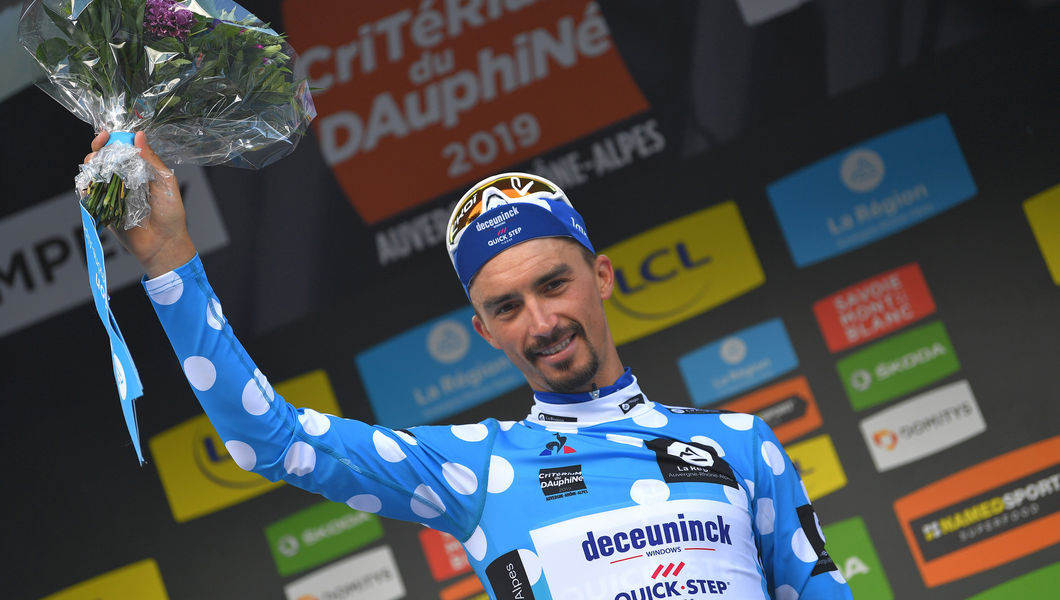 Critérium du Dauphiné: Alaphilippe neemt bolletjestrui mee naar huis