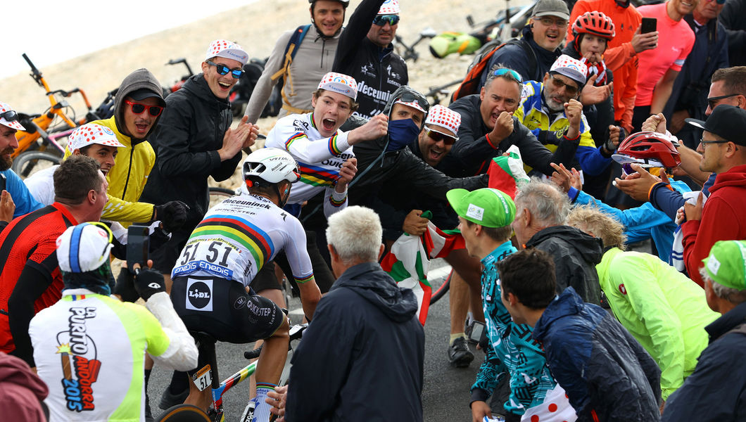 Tour de France: Attacking Alaphilippe shows rainbow jersey on Mont Ventoux