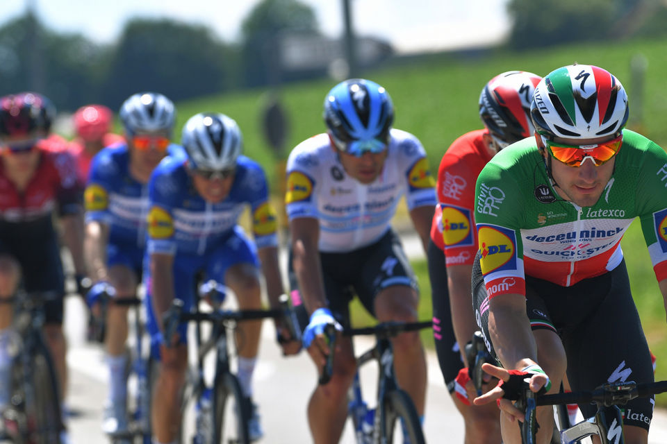 Viviani finishes second in furious Tour de Suisse sprint