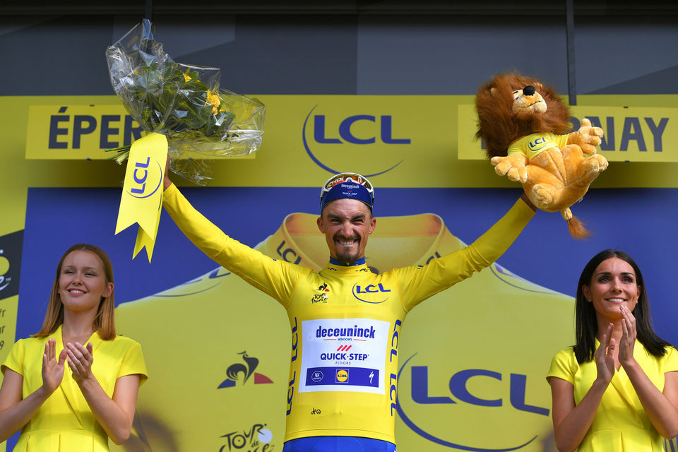 Alaphilippe leads the Tour de France after magnificent solo win