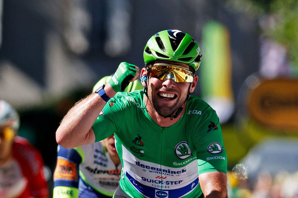 Mark Cavendish equals Eddy Merckx’s record of Tour de France stage victories