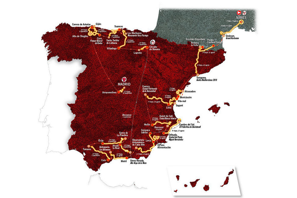 Vuelta a España parcours 2017 bekend