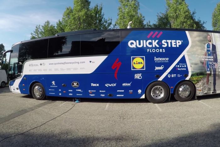 Inside the Quick-Step Floors Team Bus at the Tour de France 