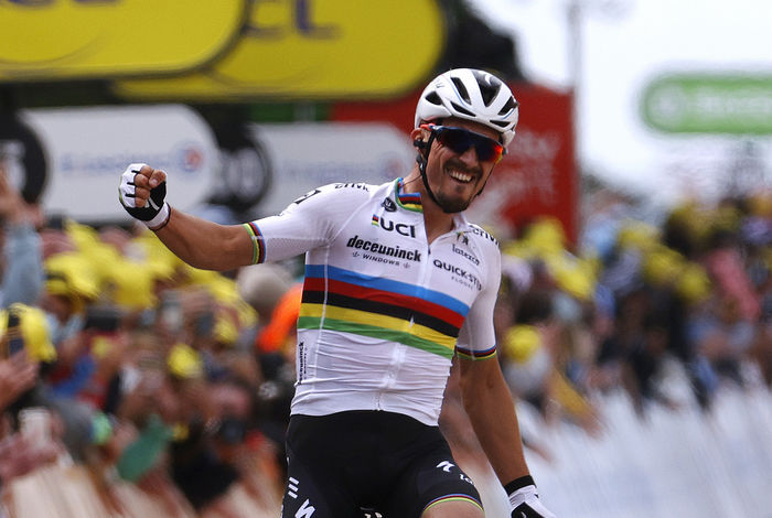 Tour de France: The day Alaphilippe swapped rainbow for yellow